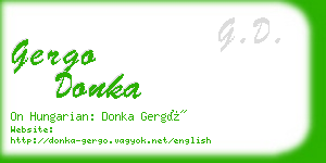 gergo donka business card